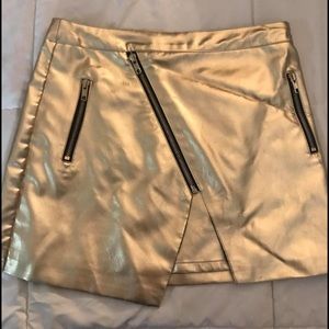 Mustard Seed Gold Metallic Skirt